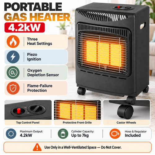 Gas heater portable 2kw - heater,